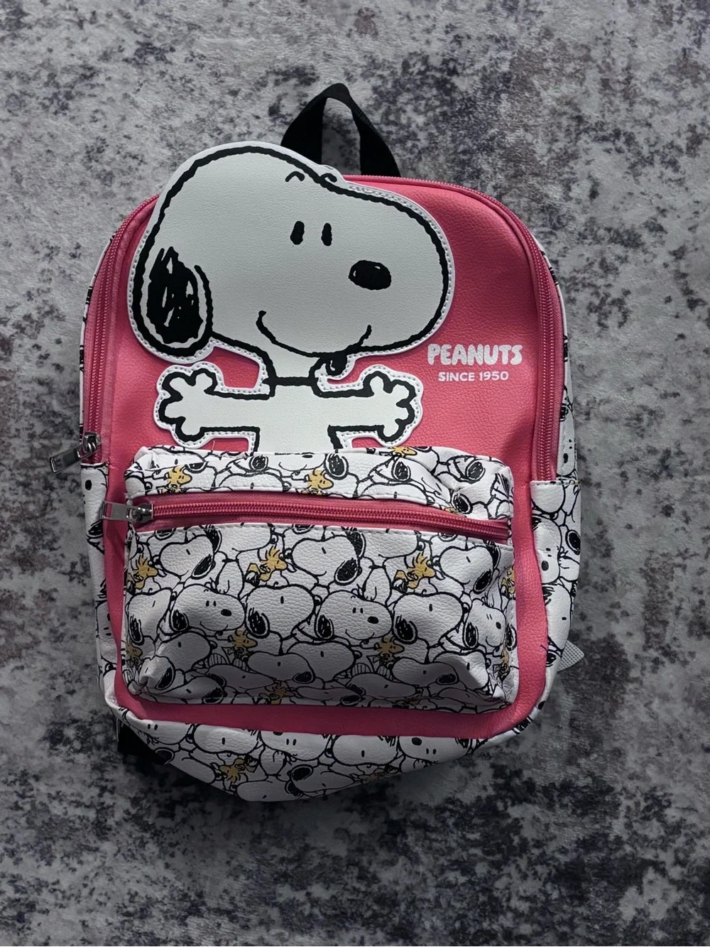 Snoopy & Woodstock Mini Backpack - Coral/White